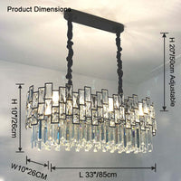 WOMO Oblong Crystal Chandelier-WM2783