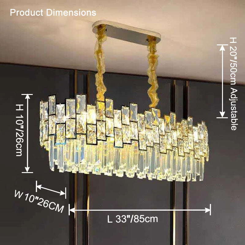 WOMO Oblong Crystal Chandelier-WM2783