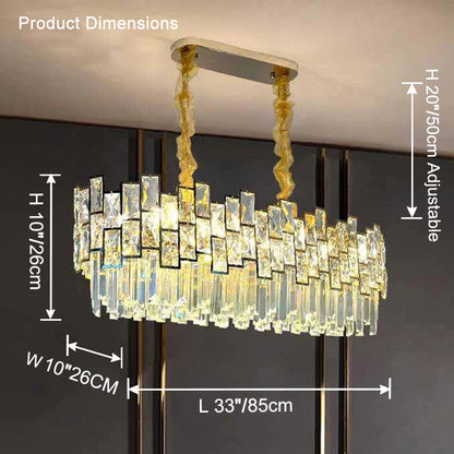 WOMO Oblong Crystal Chandelier-WM2783