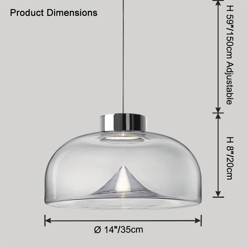 WOMO Colored Glass Round Pendant Light-WM2784