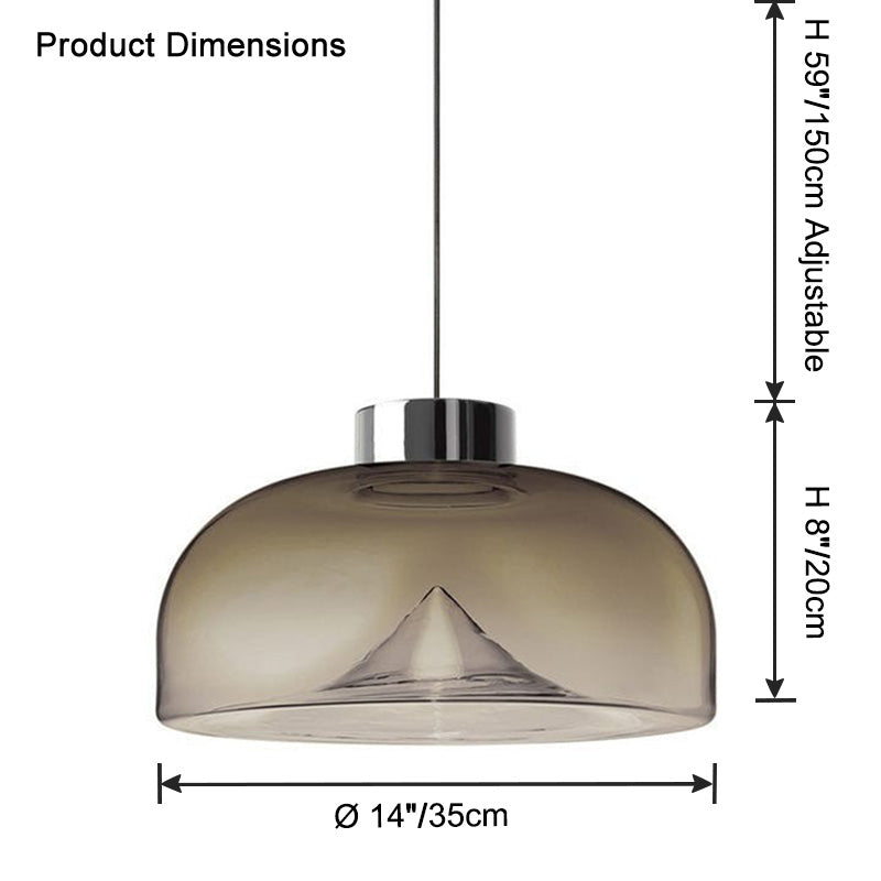 WOMO Colored Glass Round Pendant Light-WM2784