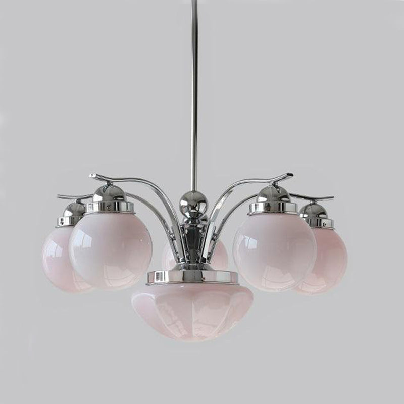 WOMO Coloured Glass Globe Arm Chandelier-WM2785