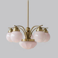 WOMO Coloured Glass Globe Arm Chandelier-WM2785