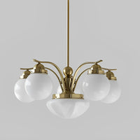 WOMO Coloured Glass Globe Arm Chandelier-WM2785