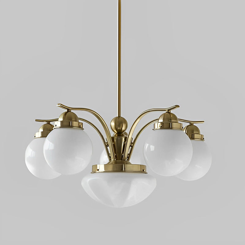 WOMO Coloured Glass Globe Arm Chandelier-WM2785