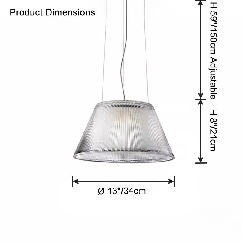 WOMO Conical Drum Glass Pendant Light-WM2788