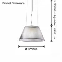 WOMO Conical Drum Glass Pendant Light-WM2788