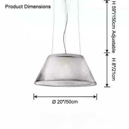 WOMO Conical Drum Glass Pendant Light-WM2788