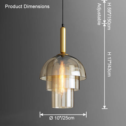 WOMO Glass Bell Pendant Light-WM2789