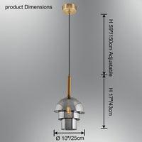 WOMO Glass Bell Pendant Light-WM2789