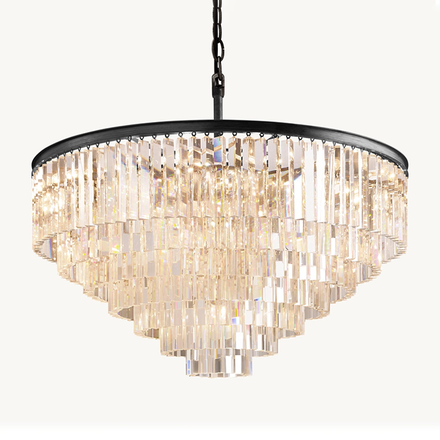 WOMO Tiered Crystal Prism Chandelier-WM2790