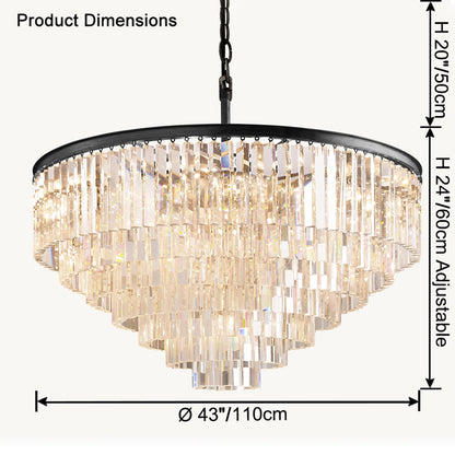 WOMO Tiered Crystal Prism Chandelier-WM2790