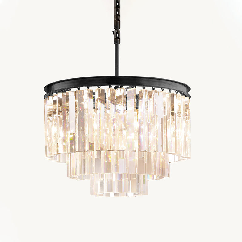 WOMO Tiered Crystal Prism Chandelier-WM2790