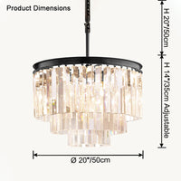 WOMO Tiered Crystal Prism Chandelier-WM2790