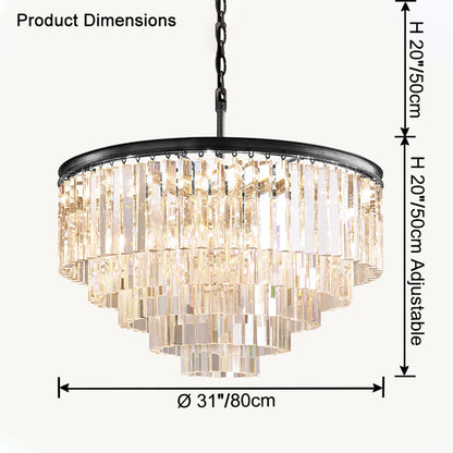 WOMO Tiered Crystal Prism Chandelier-WM2790