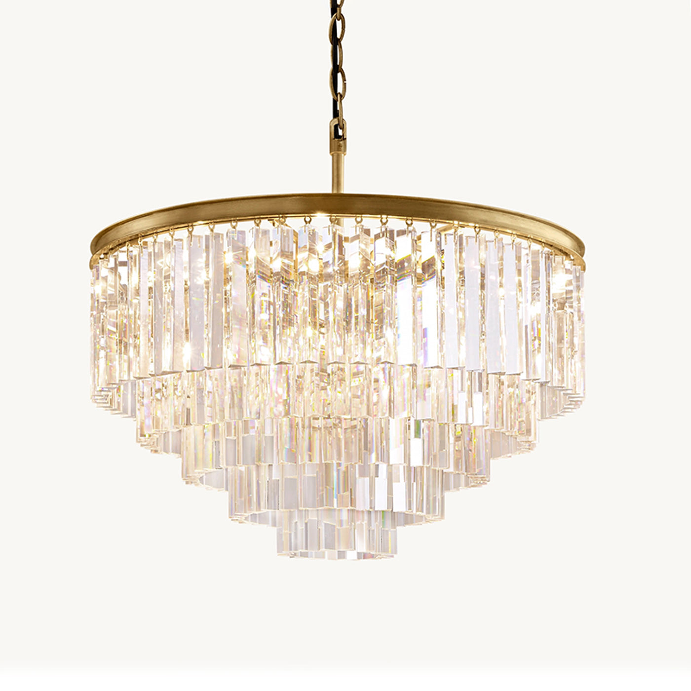 WOMO Tiered Crystal Prism Chandelier-WM2790