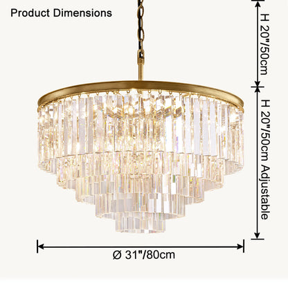 WOMO Tiered Crystal Prism Chandelier-WM2790