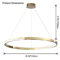 WOMO Gold Ring Led Chandelier-WM2795
