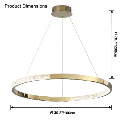 WOMO Gold Ring Led Chandelier-WM2795