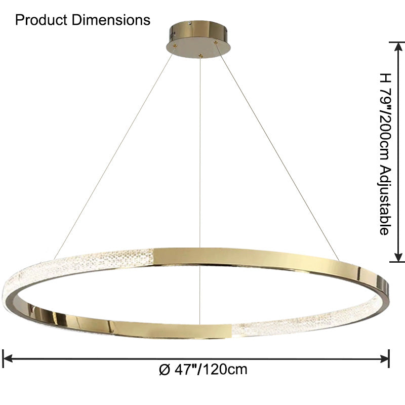 WOMO Gold Ring Led Chandelier-WM2795