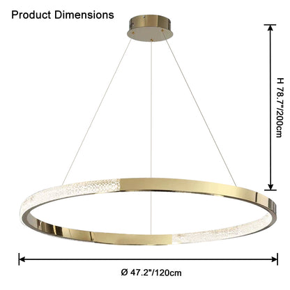 WOMO Gold Ring Led Chandelier-WM2795