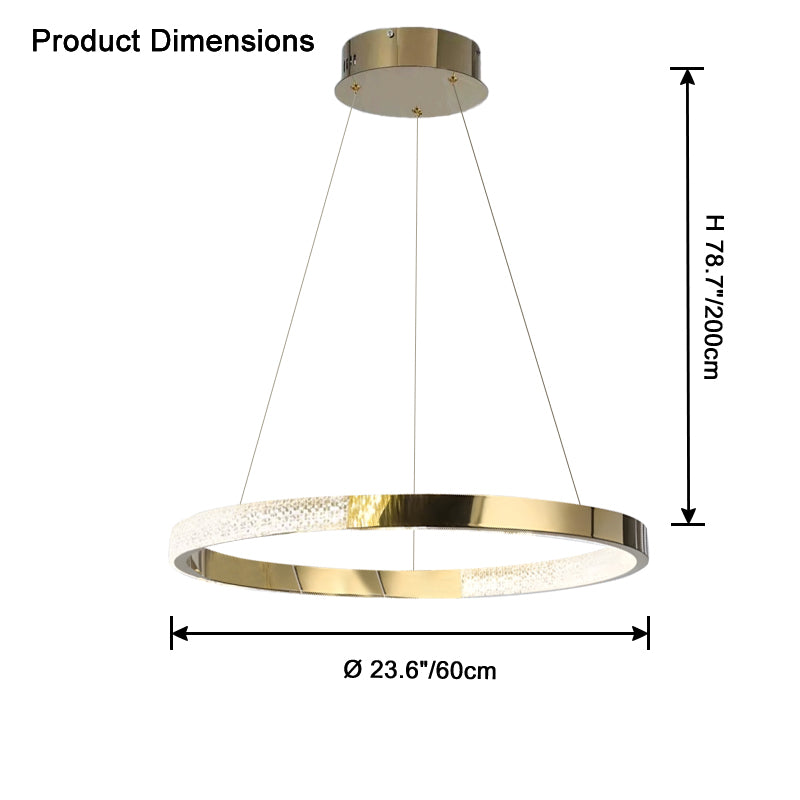 WOMO Gold Ring Led Chandelier-WM2795