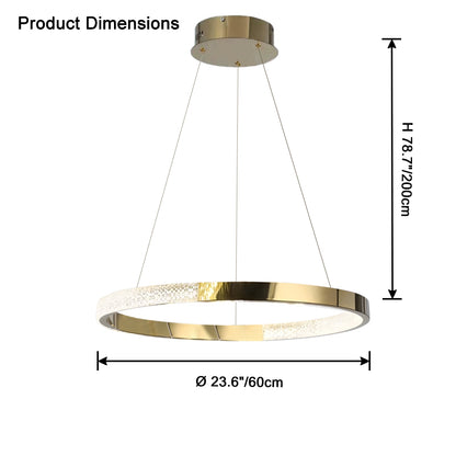 WOMO Gold Ring Led Chandelier-WM2795