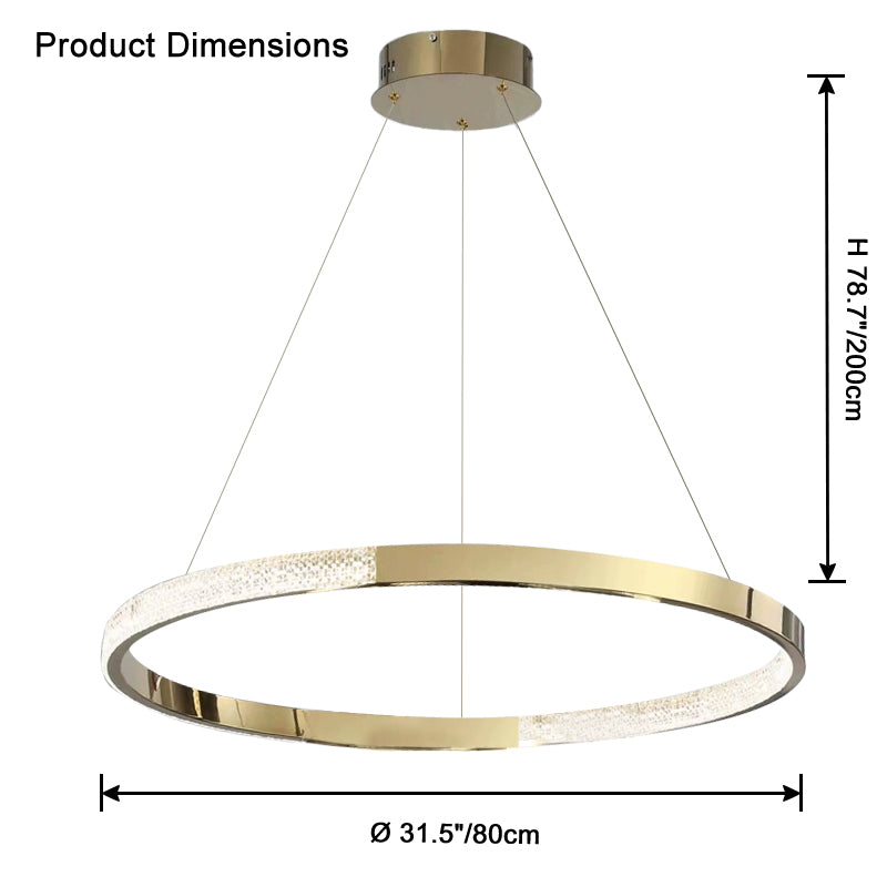 WOMO Gold Ring Led Chandelier-WM2795