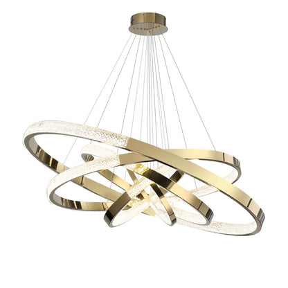 WOMO Gold Tiered Ring led Chandelier-WM2796