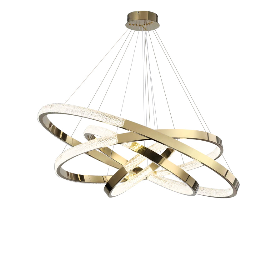 WOMO Gold Tiered Ring led Chandelier-WM2796