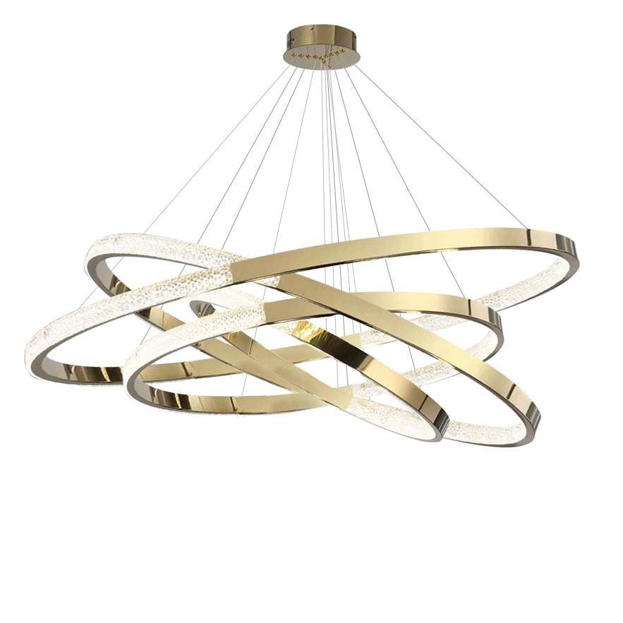 WOMO Gold Tiered Ring led Chandelier-WM2796