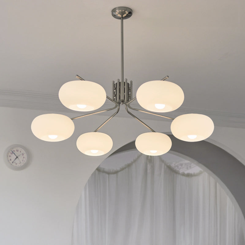 WOMO Frosted Glass Arm Chandelier-WM2797