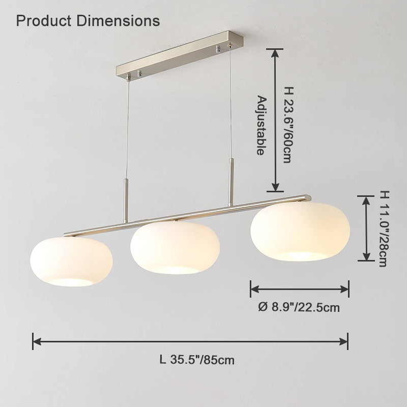 WOMO Frosted Glass Linear Chandelier-WM2798