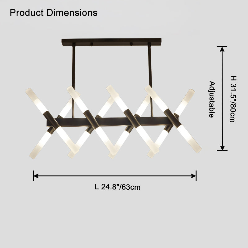 WOMO Candle Linear Chandelier-WM2805