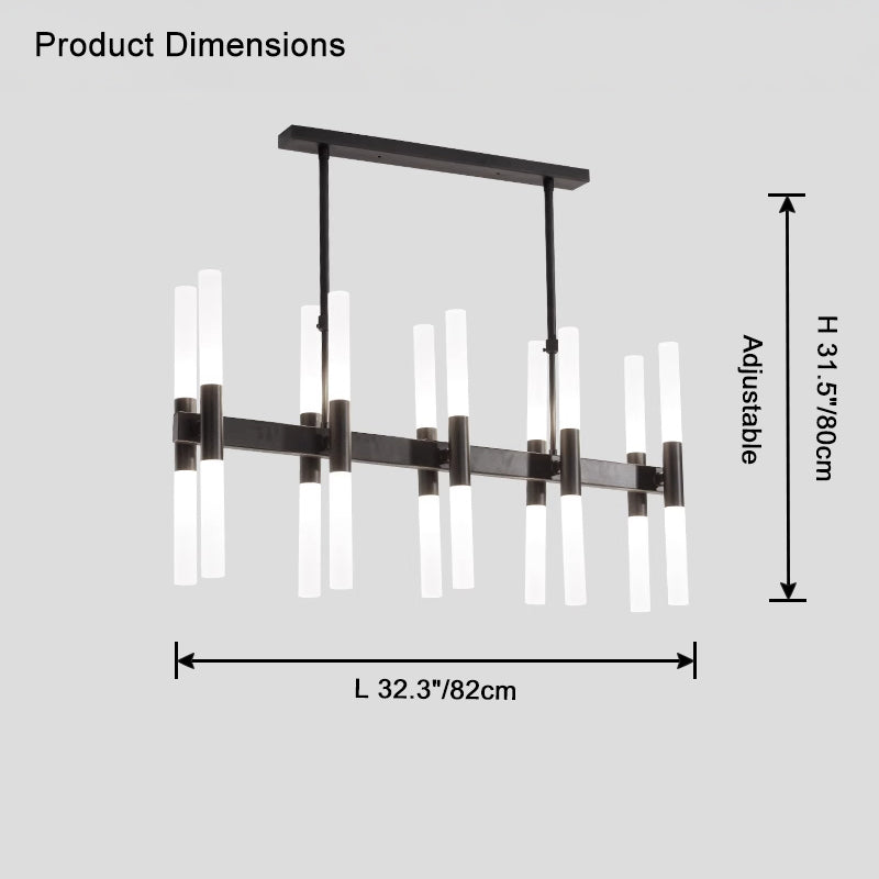 WOMO Candle Linear Chandelier-WM2805