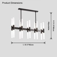 WOMO Candle Linear Chandelier-WM2805