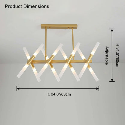 WOMO Candle Linear Chandelier-WM2805