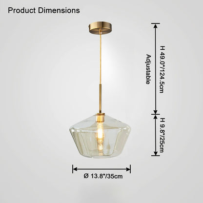 WOMO Geometric Glass Pendant Light-WM2800