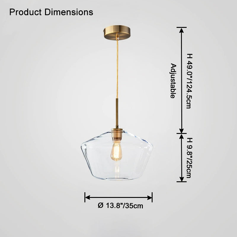 WOMO Geometric Glass Pendant Light-WM2800