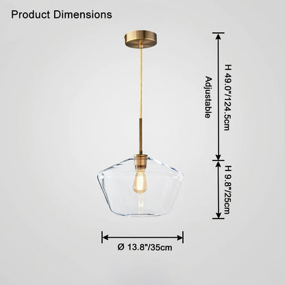 WOMO Geometric Glass Pendant Light-WM2800