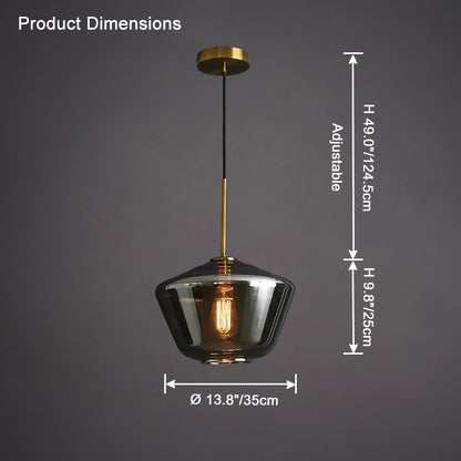 WOMO Geometric Glass Pendant Light-WM2800