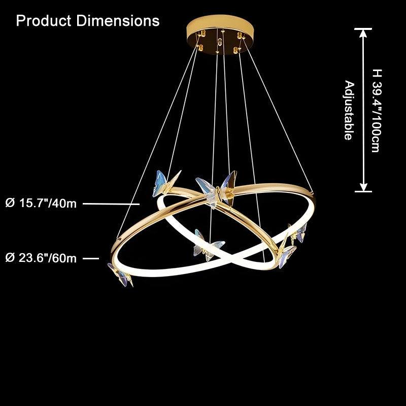 WOMO Butterfly Circular Led Chandelier-WM2802