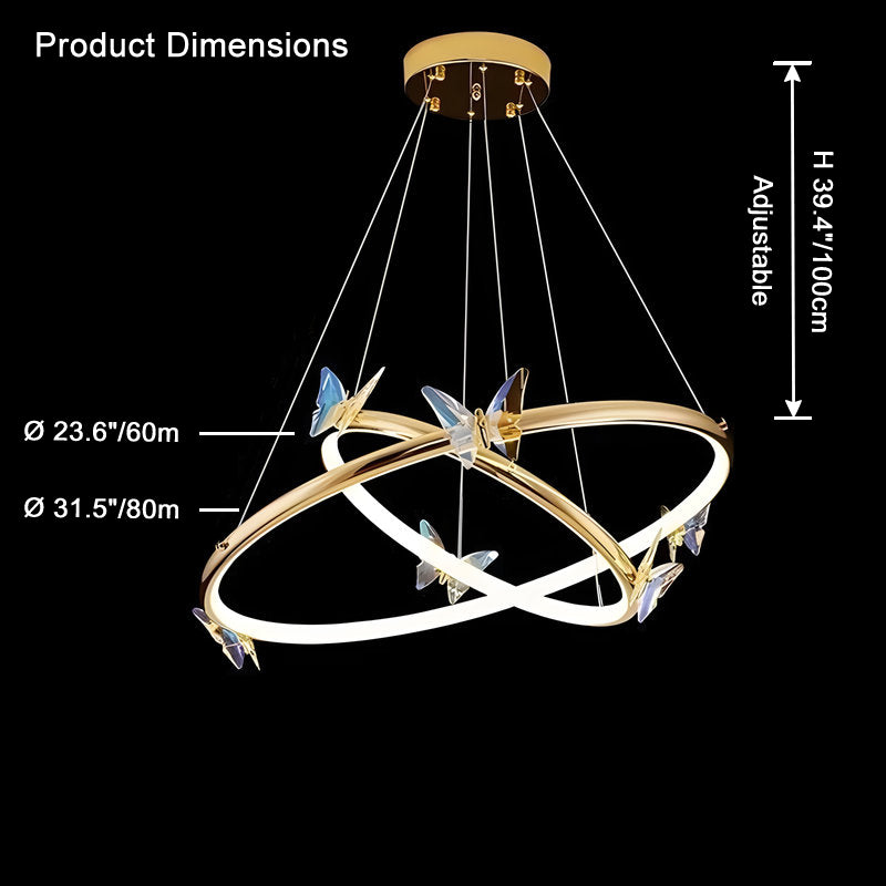 WOMO Butterfly Circular Led Chandelier-WM2802