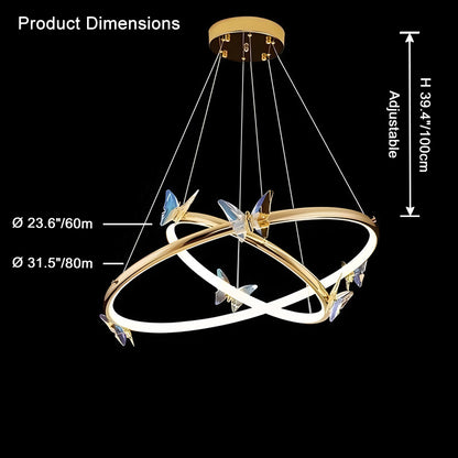 WOMO Butterfly Circular Led Chandelier-WM2802