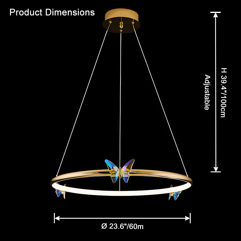 WOMO Butterfly Circular Led Chandelier-WM2802