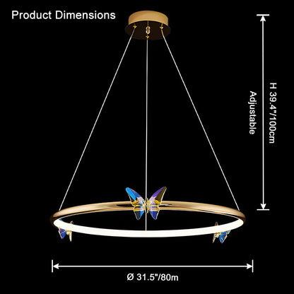 WOMO Butterfly Circular Led Chandelier-WM2802