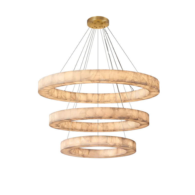 WOMO Alabaster Tiered Chandelier-WM2804