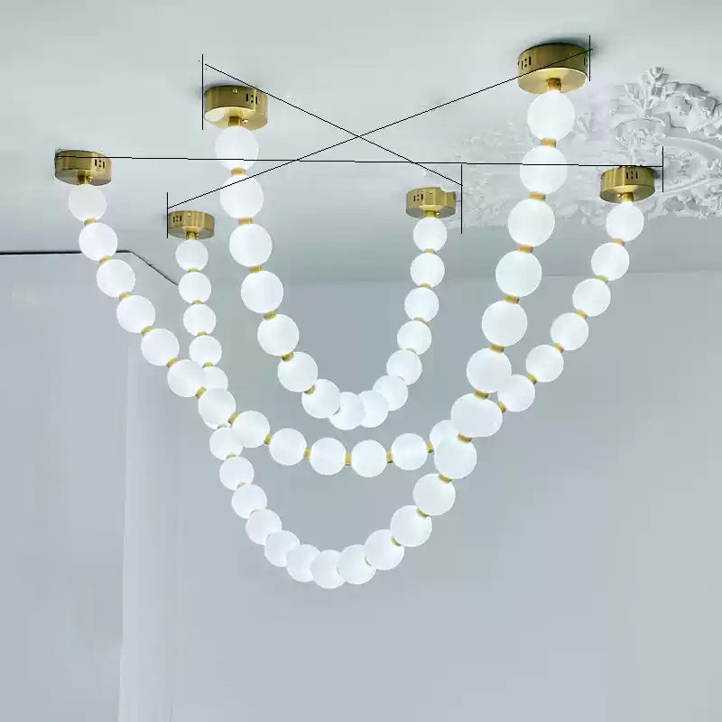 WOMO X-Pearl Necklace Chandelier-WM2799