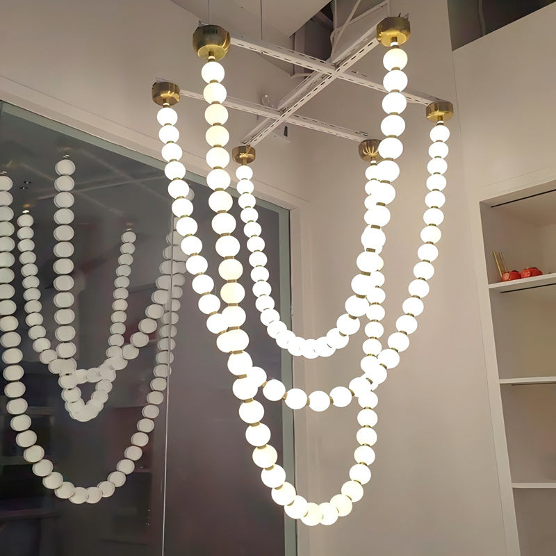 WOMO X-Pearl Necklace Chandelier-WM2799