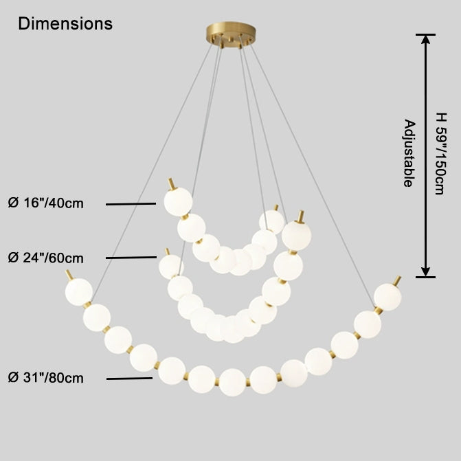 WOMO Pearl Arc Chandeliere-WM2808